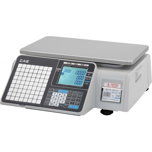 Savdo tarozisi CAS CL3000J-15B (TCP/IP) yorliq chop etish funksiyasi bilan